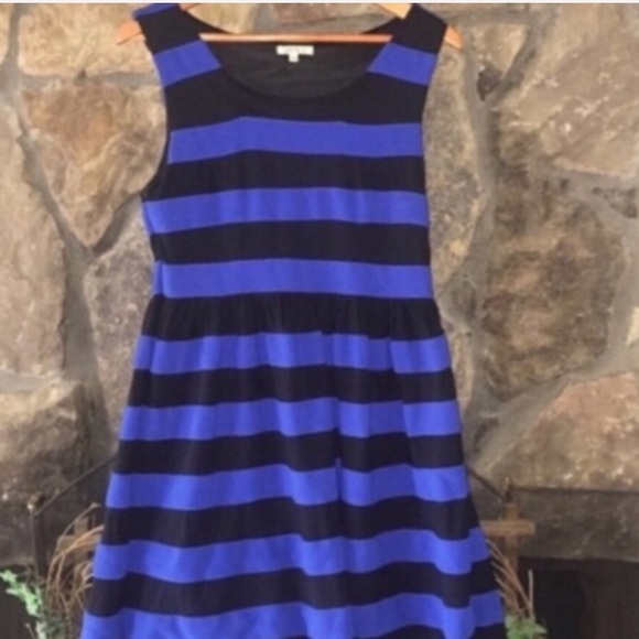 🦋LUCY & CO.🦋 BLUE AND BLACK STRIPED DRESS🦋 - Picture 6 of 8